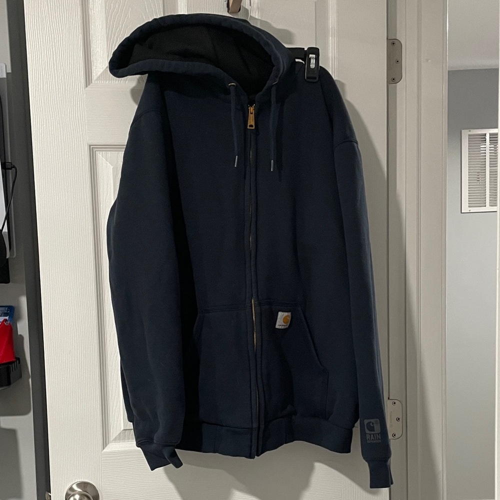 Carhartt Men's Dark Blue Zip-Up Hoodie